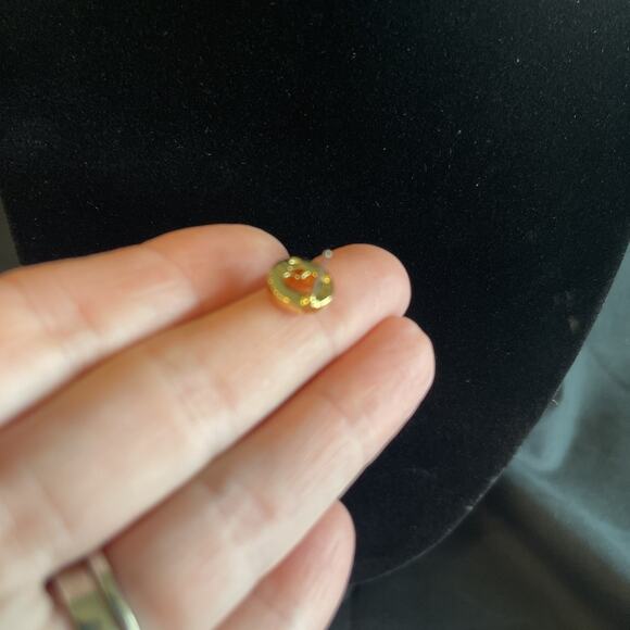 Kate Spade Spot The Spade Earrings Goldtone Clear Rhinestones Stud - Picture 4 of 6